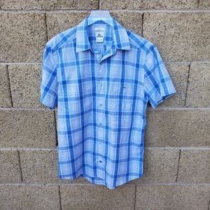 Lacoste Blue Checkered Button down #206
